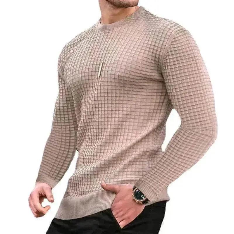 Trend Rundhals-Pullover Locker Gestricktes Langarm-Baumwolloberteil - EX-STOCK Canada