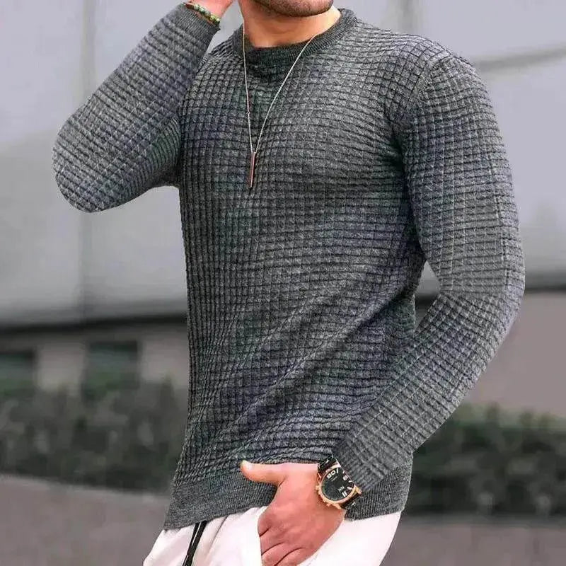 Trend Crew-neck Pullover Loose Knitted Long-sleeved Cotton Top - EX-STOCK Canada