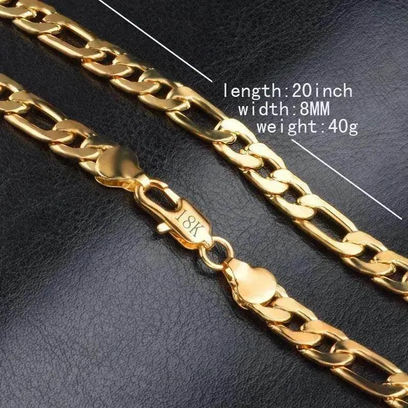 Trend Necklace Silver Painted 18k gold 8MM - EX-STOCK Canada
