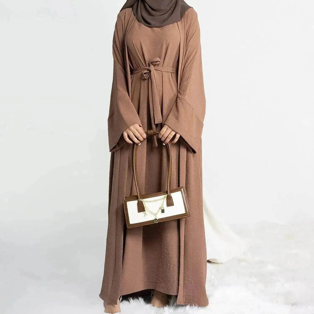Traje de dos piezas de color sólido Turquía Dubái - EX-STOCK Canada