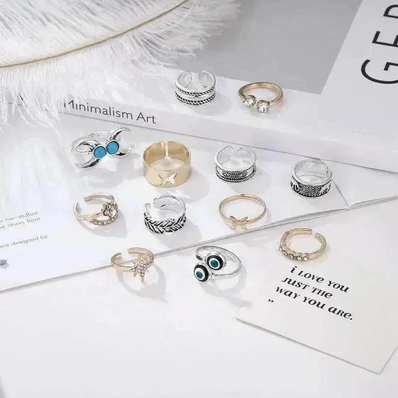 Anello per alluce Turchese Bicolore Set da 12 Pezzi - EX-STOCK Canada