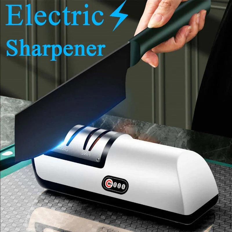 Afilador de cuchillos eléctrico recargable por USB, herramienta de cocina automática y ajustable para afilar rápidamente cuchillos, tijeras y molinillos, gadgetsEX-STOCK Canada