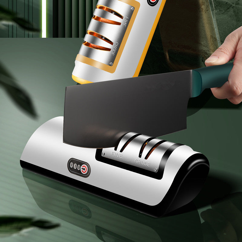 مبَرِّد سكاكين كهربائي قابل للشحن عبر USB أداة مطبخ تلقائية قابلة للتعديل لشحذ السكاكين والمقصات والطاحونة بسرعةEX-STOCK Canada