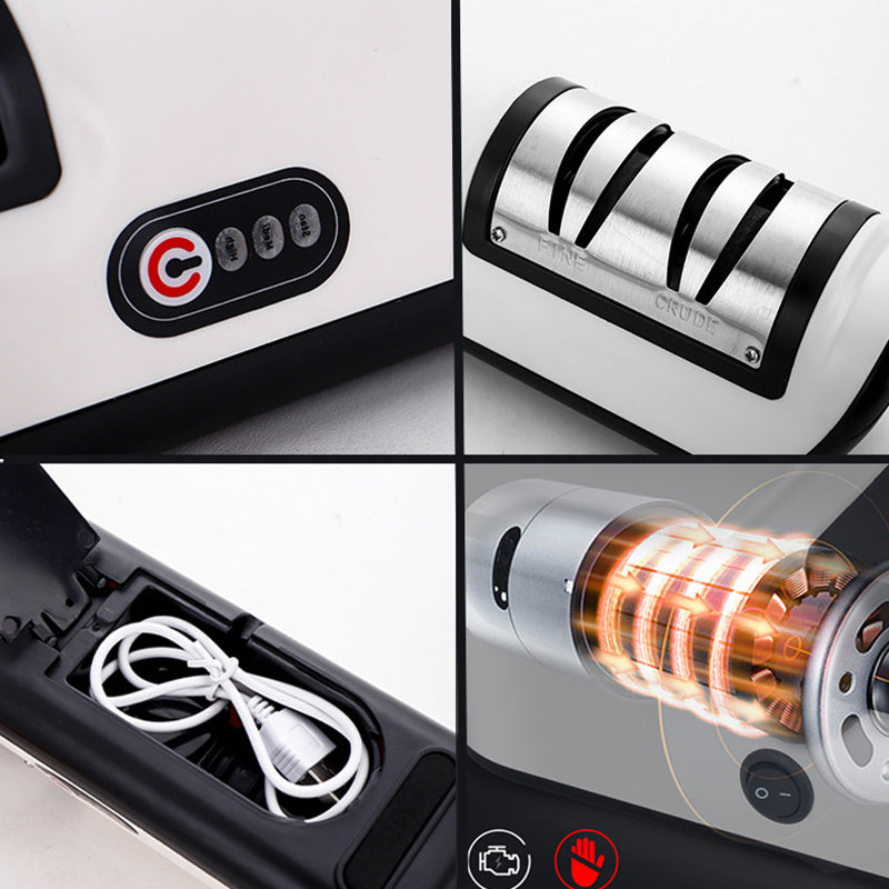 مبَرِّد سكاكين كهربائي قابل للشحن عبر USB أداة مطبخ تلقائية قابلة للتعديل لشحذ السكاكين والمقصات والطاحونة بسرعةEX-STOCK Canada