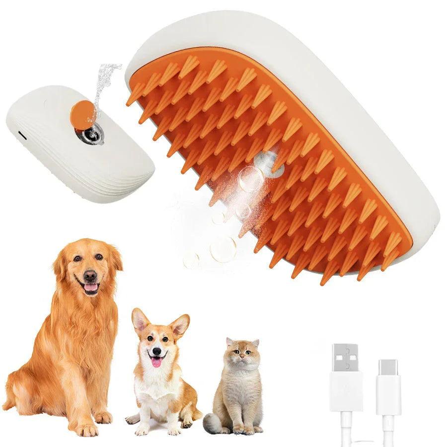 Cepillo de vapor recargable por USB para mascotas, pulverizador, masaje, peine para el cuidado de mascotas, peine de vapor para gatos, productos para mascotasEX-STOCK Canada