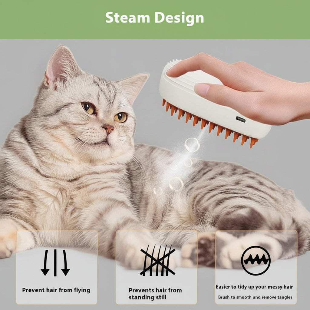 USB Rechargeable Pets Steam Brush Spray Massage Comb Pet Grooming Tools Cat Steam Comb Pet Products EX-STOCK Canada