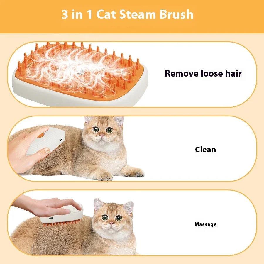 USB Rechargeable Pets Steam Brush Spray Massage Comb Pet Grooming Tools Cat Steam Comb Pet Products EX-STOCK Canada
