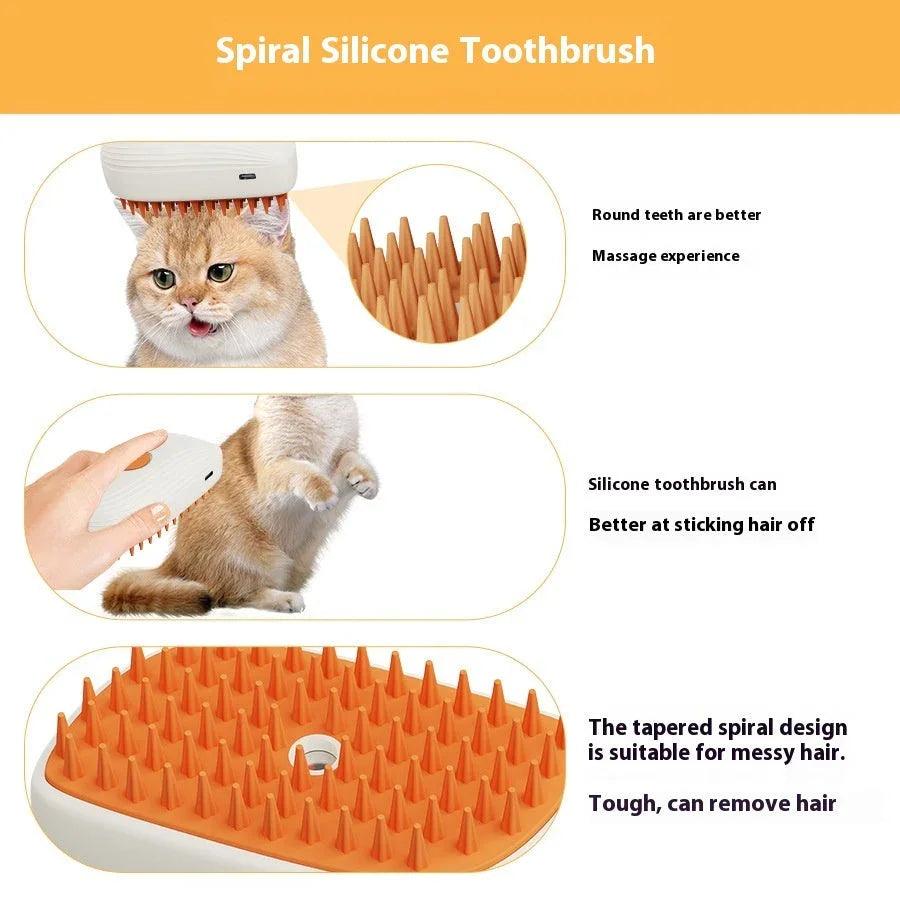 USB Rechargeable Pets Steam Brush Spray Massage Comb Pet Grooming Tools Cat Steam Comb Pet Products EX-STOCK Canada