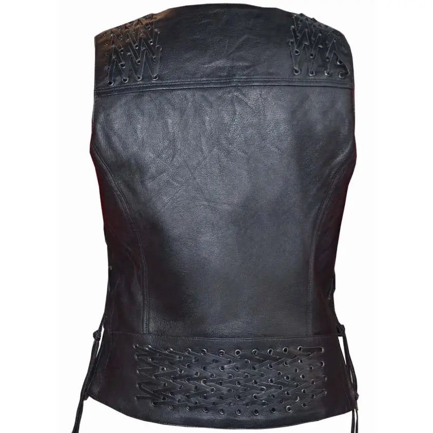 سترة نسائية من يونيك إنترناشيونال بتصميم عيون الدانتيل وجيبينEX-STOCK Canada