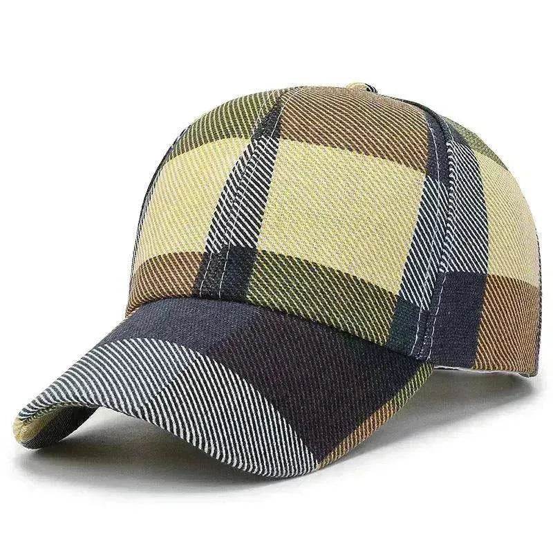 Unisex Outdoor Plaid Print Baseball Style Hat - EX-STOCK Canada