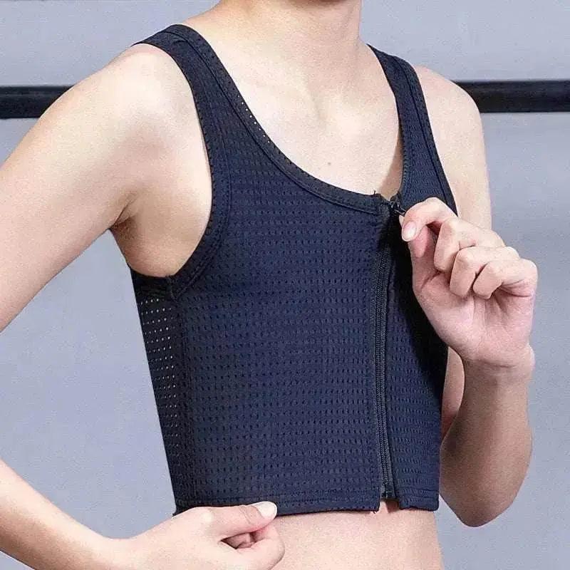 Unisex T Era Les Chest Cover Short Bandage shaping with Zipper - EX-STOCK Canada