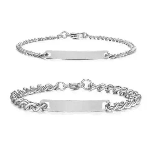 Bracciale Unisex in Acciaio al Titanio con Piastra Curva Placcato in Oro Rosa - EX-STOCK Canada