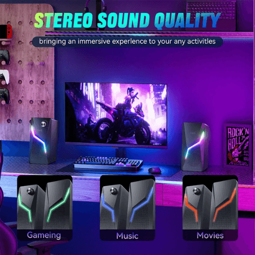 LDAS Computer Speakers for Desktop Monitor, USB/USB-C Powered PC Speakers EX-STOCK Canada