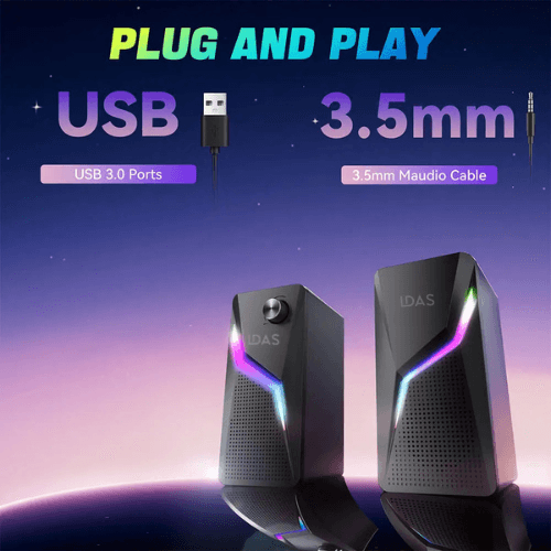LDAS Computer Speakers for Desktop Monitor, USB/USB-C Powered PC Speakers EX-STOCK Canada