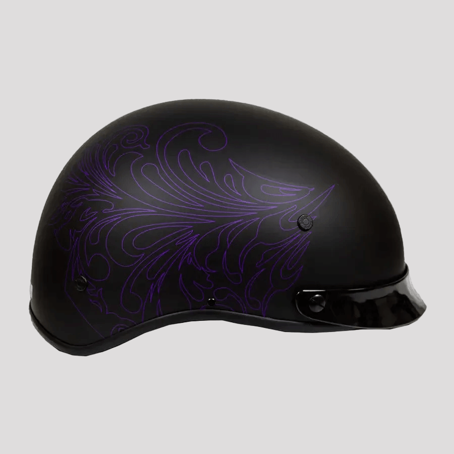 Casco Mezzo VOSS 707FRP Viola Paisley con Visiera