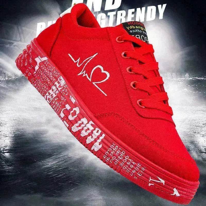 Valentine's Day Canvas Flats Lace-up Casual Shoes - EX-STOCK Canada