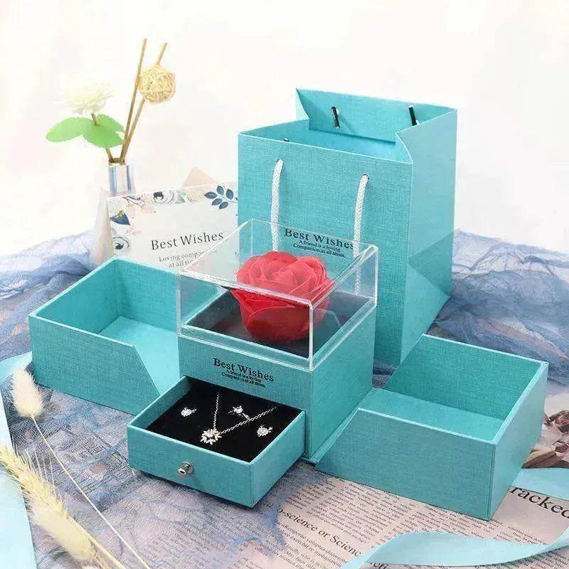 Valentine's Day Gift Rose Jewelry Box Set - EX-STOCK Canada