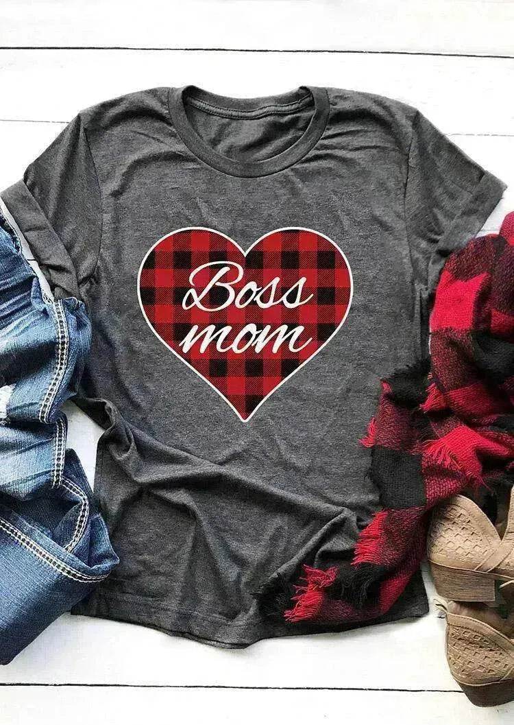 Valentine's Day Women's Top Printed Round Neck Short Sleeve - EX-STOCK Canada