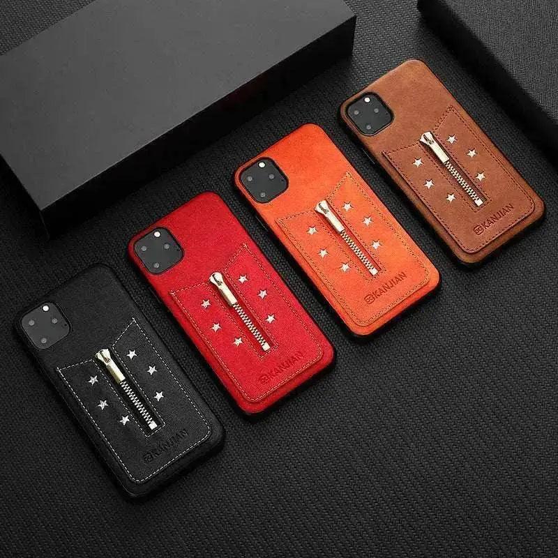 Variedad de fundas elegantes para teléfono con cremallera y anti-huellas para varios modelos de móvil - EX-STOCK Canada