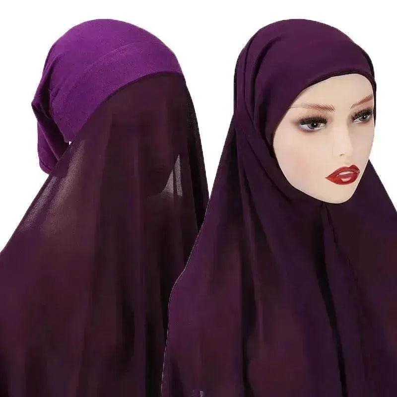 Ensemble de foulard turban en mousseline pour dames arabes voilées - EX-STOCK Canada