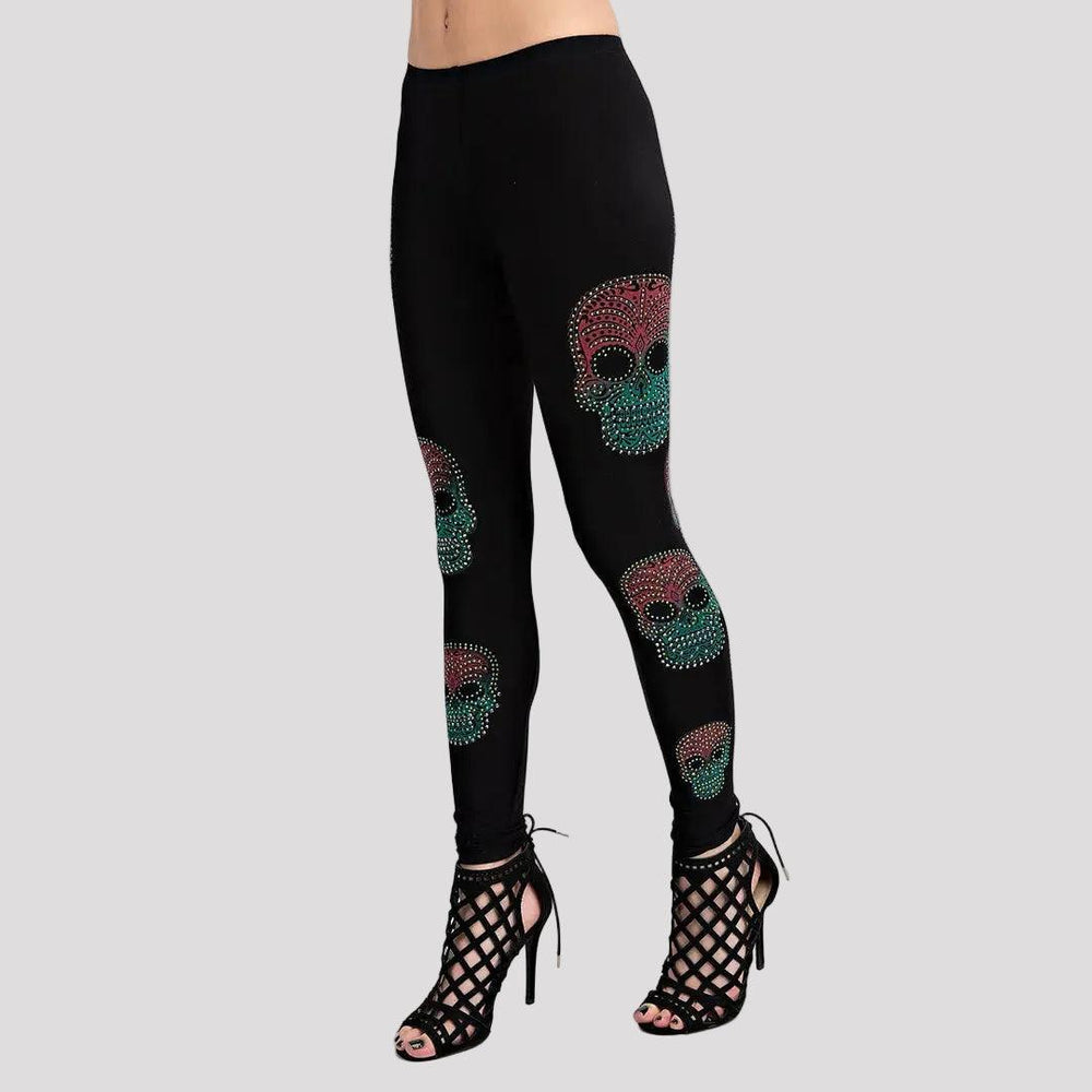 Vocal Damen Zucker Schädel Leggings