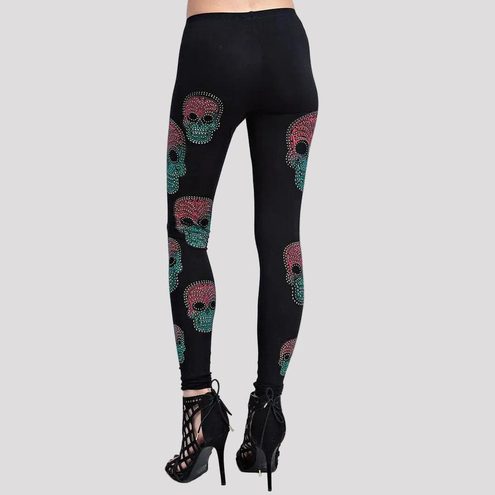 Vocal Damen Zucker Schädel Leggings