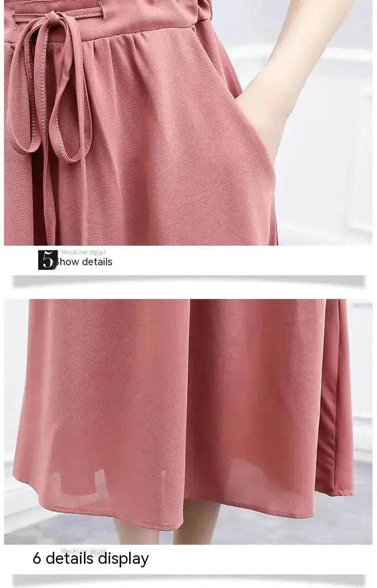 Waist-tight Slimming Elegant Casual Long Dress - EX-STOCK Canada