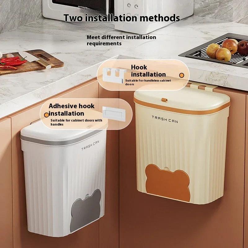 Wall-mounted Household Toilet Kitchen Waste Storage Bucket With Lid EX-STOCK Canada