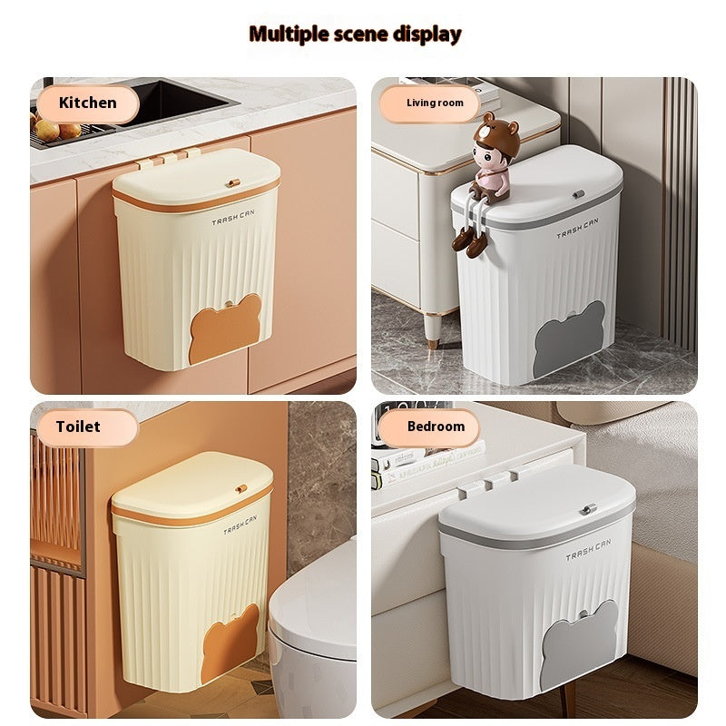 Wall-mounted Household Toilet Kitchen Waste Storage Bucket With Lid EX-STOCK Canada