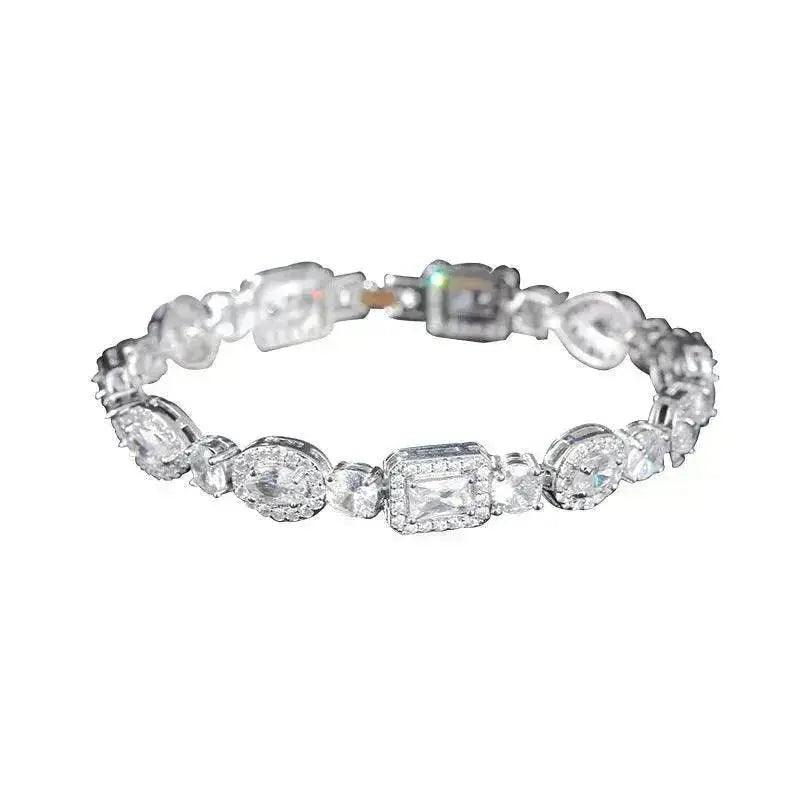 Braccialetto con Zirconi a Forma di Occhio di Cavallo Multi-forma a Goccia d'Acqua - EX-STOCK Canada
