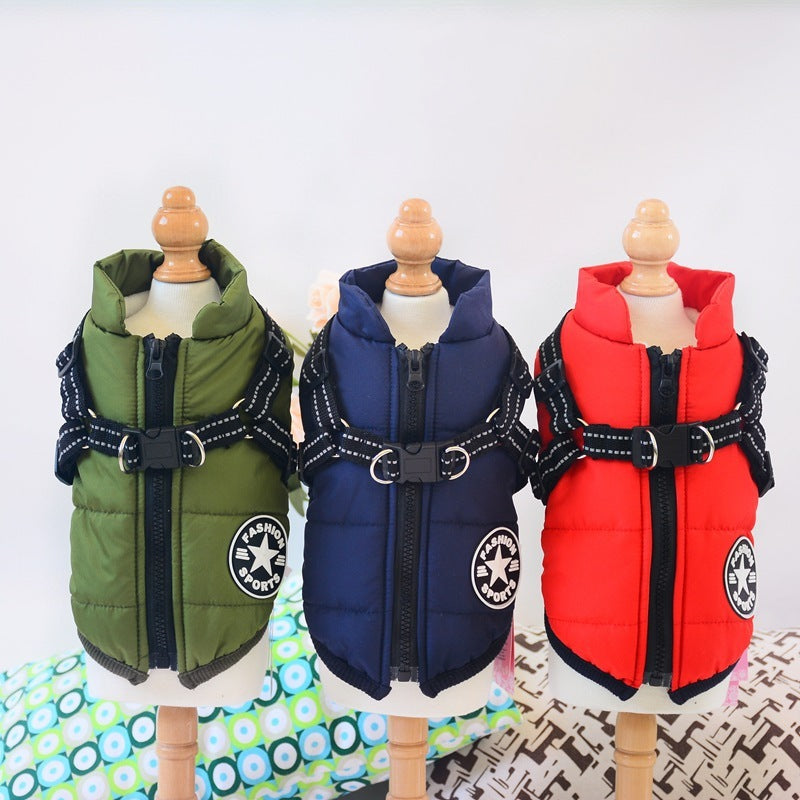 Waterproof Dog Clothes Winter Dog Coat With Harness Warm Pet Clothing Big Dog Jacket Chihuahua Labrador Coat Costume EX-STOCK Canada