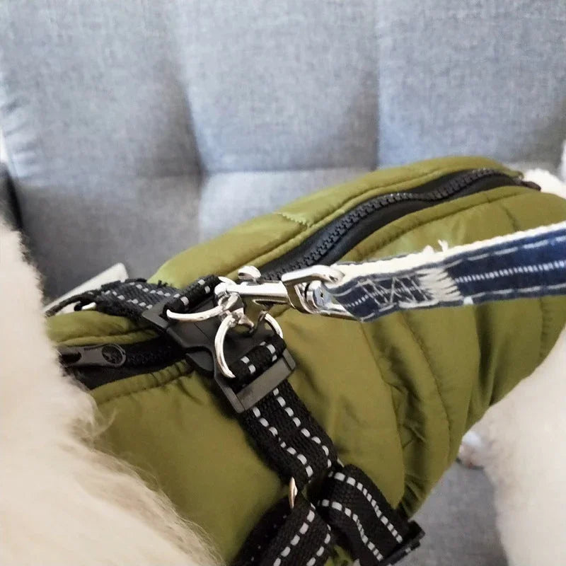 Ropa impermeable para perros Abrigo de invierno para perros con arnés Ropa cálida para mascotas Chaqueta para perros grandes Abrigo para Chihuahua y Labrador DisfrazEX-STOCK Canada