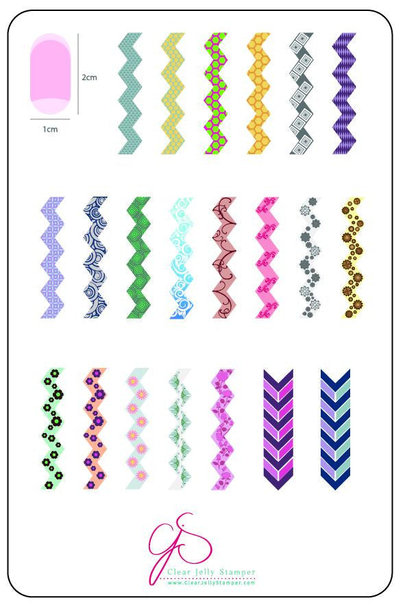 Tampón de Gelatina Transparente - Chevron de ChantelEX-STOCK Canada