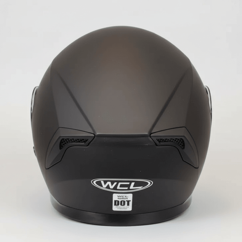 West Coast Leather Vollgesichtshelm Matt Schwarz