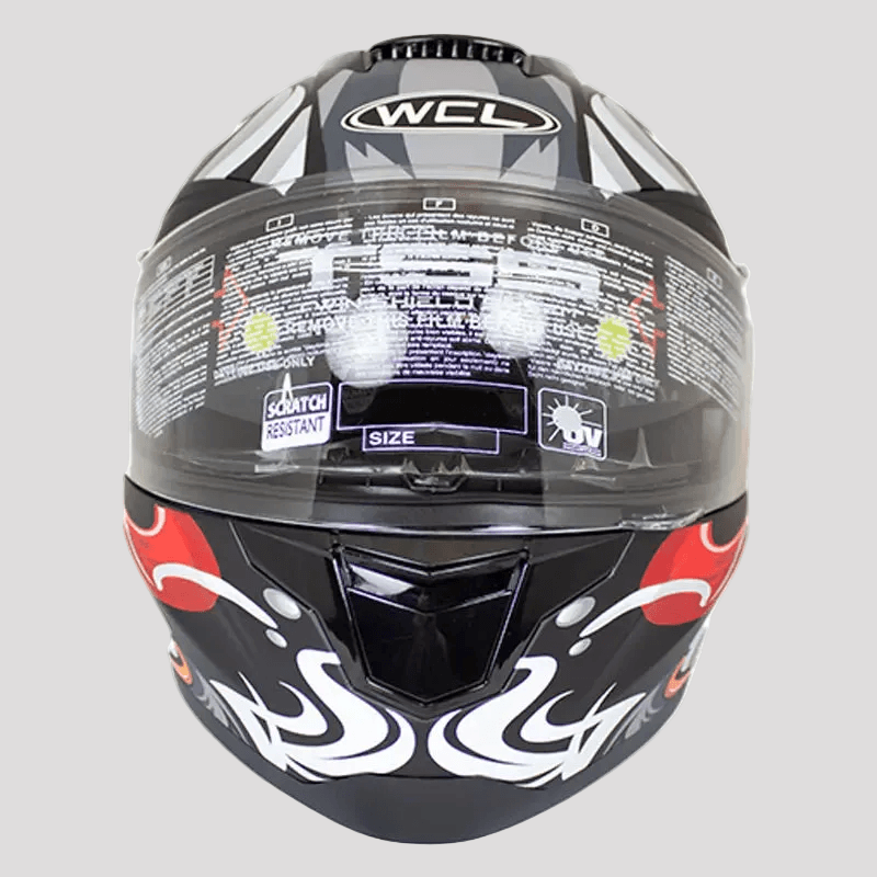 Casco de Motociclista Calavera Monstruo de Cuero de la Costa Oeste