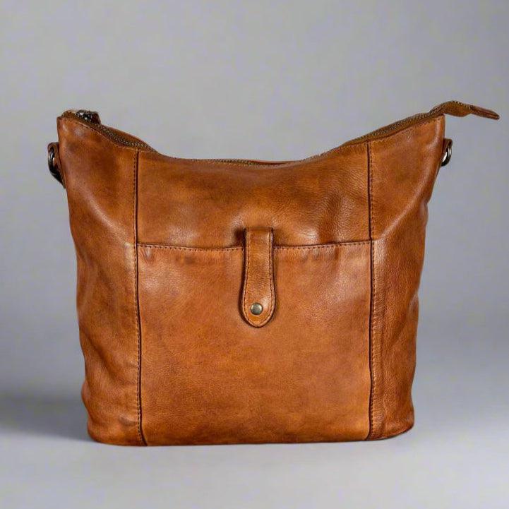 Borsa a mano in pelle con chiusura frontale a scatto METEX-STOCK Canada