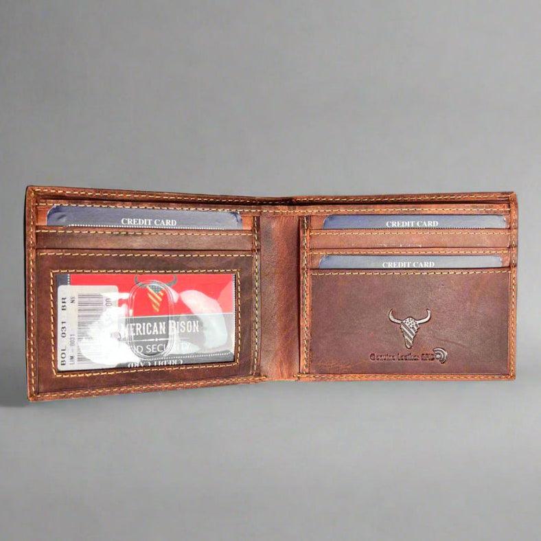 Portefeuille Homme Slim Bifold en Cuir de VacheEX-STOCK Canada