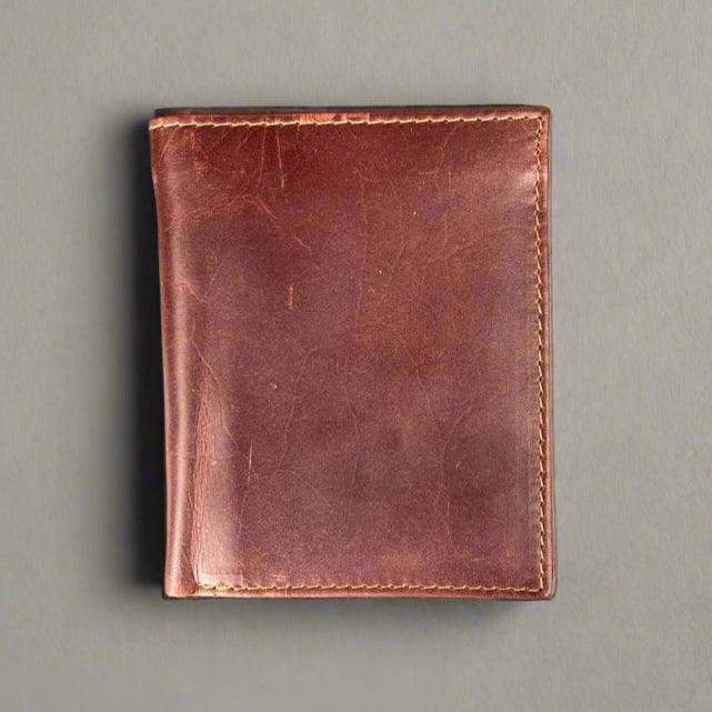 Portafoglio da uomo bifold in pelle di mucca con apertura a scattoEX-STOCK Canada