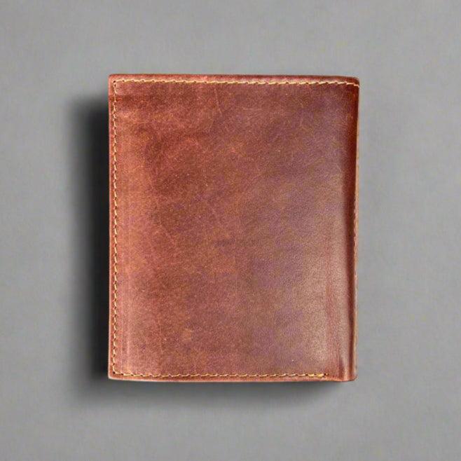 Portafoglio da uomo bifold in pelle di mucca con apertura a scattoEX-STOCK Canada