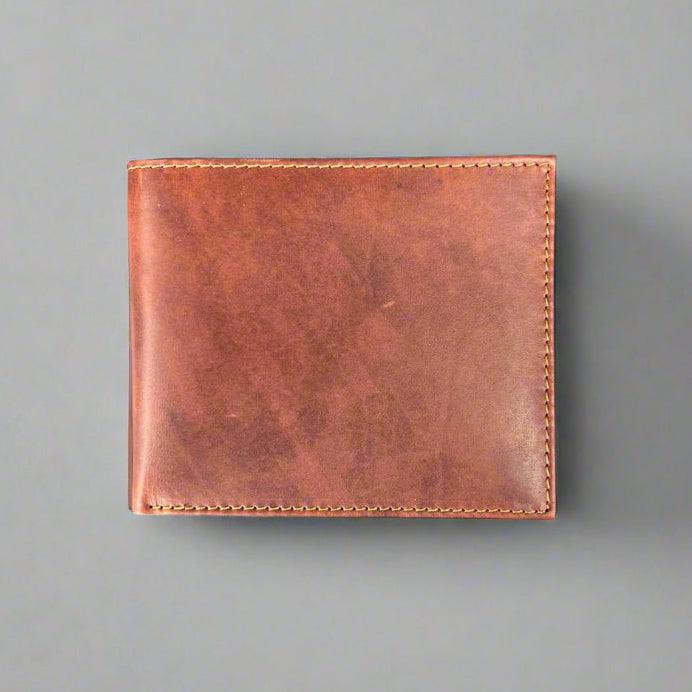 Portafoglio da uomo bifold in pelle di mucca con apertura a ribaltaEX-STOCK Canada