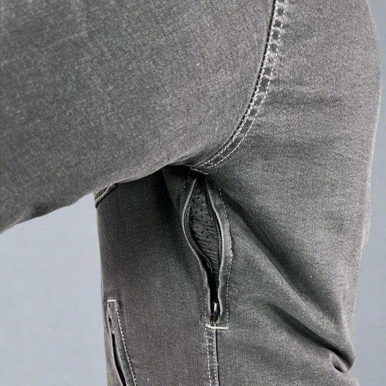 Herren gepanzertes Jeanshemd mit abnehmbarem Hoodie