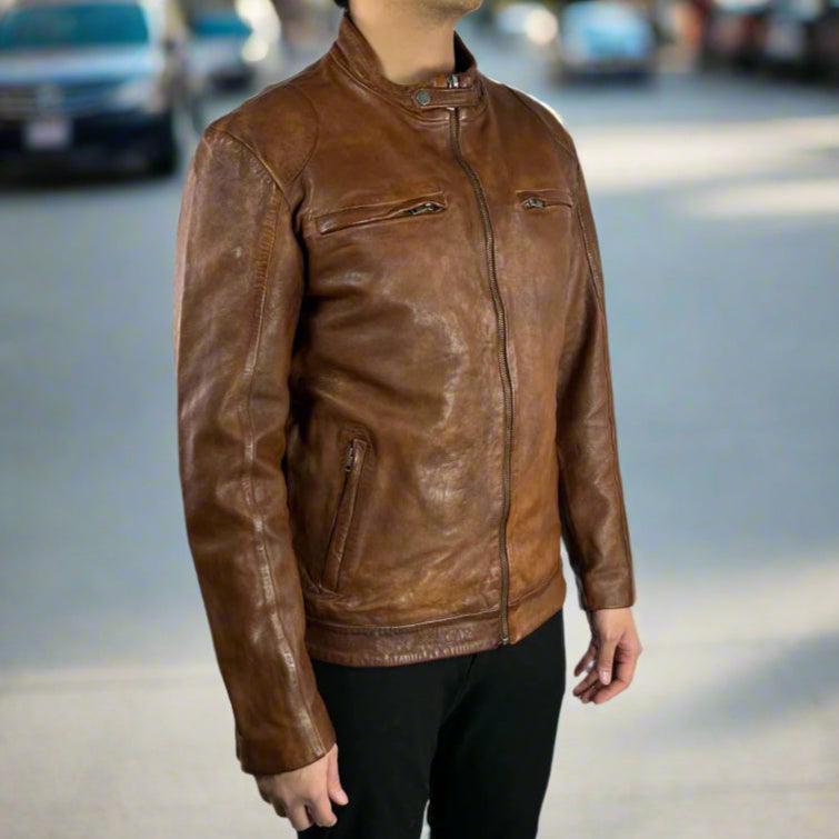 Herren Klassische SchafslederjackeEX-STOCK Canada
