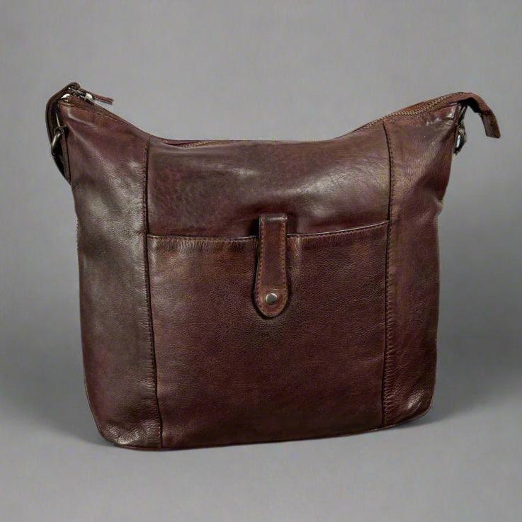 Borsa a mano in pelle con chiusura frontale a scatto METEX-STOCK Canada