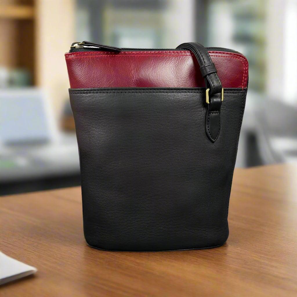 Borsa a Tracolla Regolabile Derek Alexander con Scomparto Principale a Cerniera LargaEX-STOCK Canada