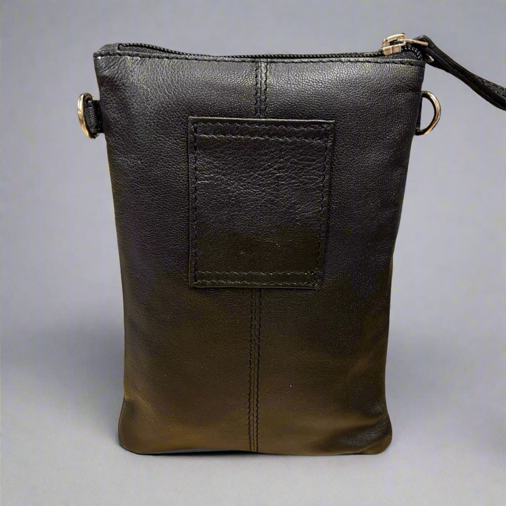 Greenwood Leather Mini Crossbody Bag with 3 Zipper Pockets EX-STOCK Canada