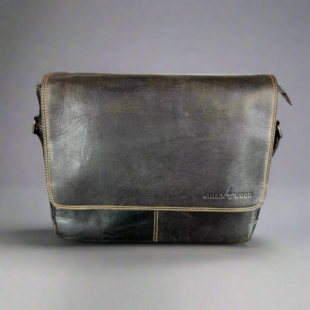 Sac messenger en cuir Greenwood pour ordinateur portableEX-STOCK Canada