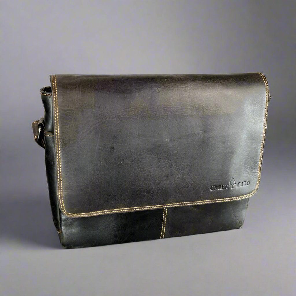Sac messenger en cuir Greenwood pour ordinateur portableEX-STOCK Canada