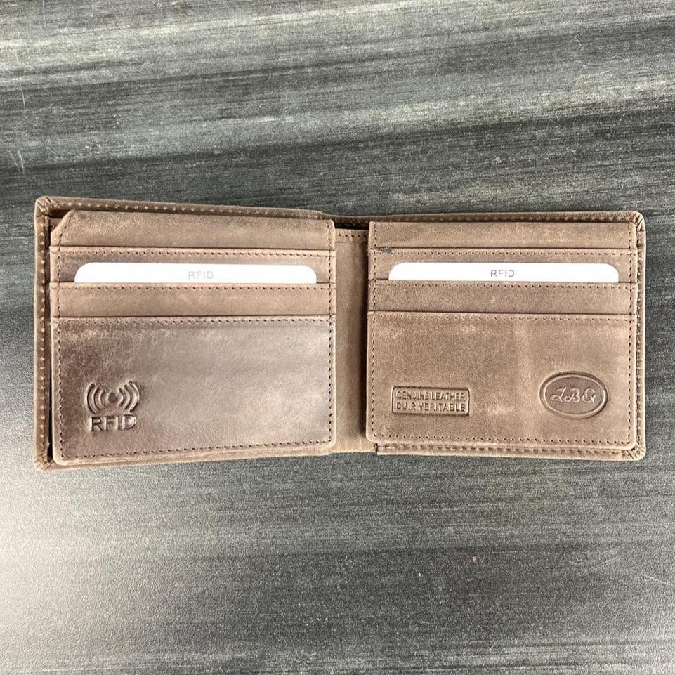JBG International Herren Geldbörse Klappbares Leder RFID BifoldEX-STOCK Canada