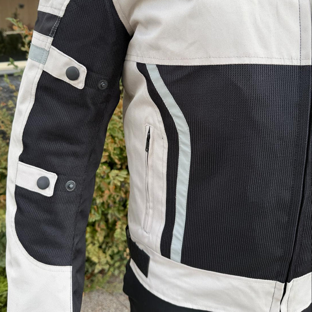 Men's Textile Motorcycle Jacket. Protective Armor, Reflective Strips & Multiple Pockets EX-STOCK Canada