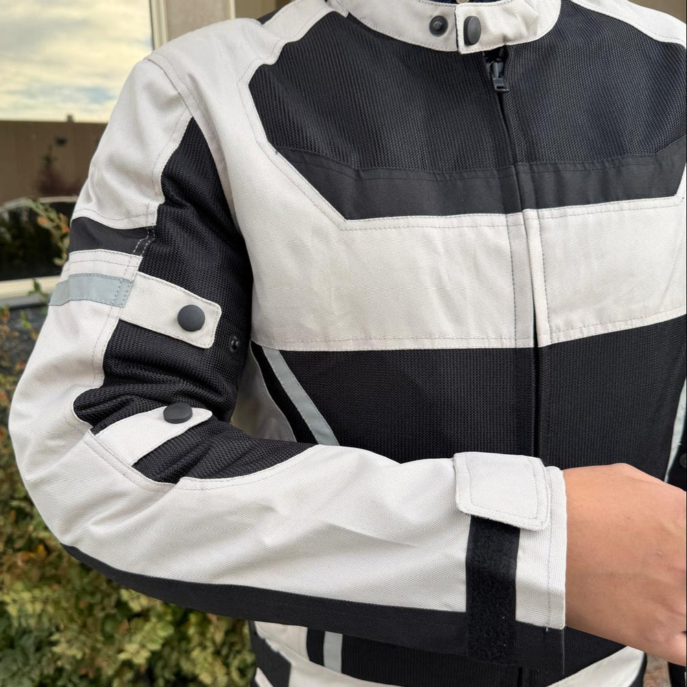 Men's Textile Motorcycle Jacket. Protective Armor, Reflective Strips & Multiple Pockets EX-STOCK Canada